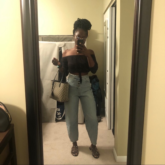 Zara High Waisted Slouchy Fit Jeans - Picture 12 of 14